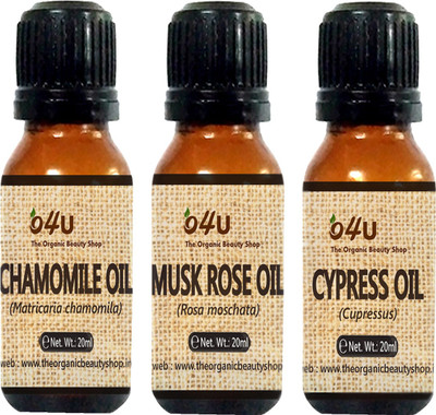 

O4U Essential oil Combo for Broken skin (Cypress, Musk rose and Chmomile) 20 ml each / essential oil Combo for Broken capillaries skin(20 ml)
