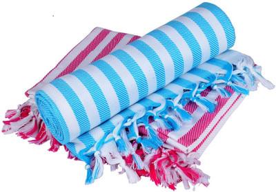 Cotton colors Cotton 300 GSM Bath Towel Set(Pack of 2)