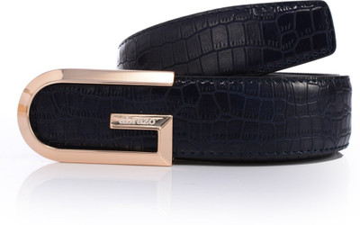 

abrazo Men Black Artificial Leather Belt, Blue