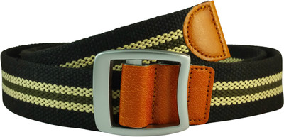 

Ammvi Creations Men Casual Black Canvas Belt