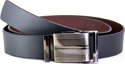 

Nayanth Collections Men Formal Black Genuine Leather Reversible Belt, Black & brown