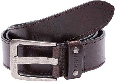 

U.S. Polo Assn Men Casual Brown Genuine Leather Belt