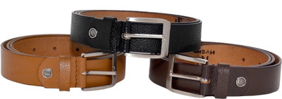 

HyEnd Men Formal, Casual, Evening, Party Black, Tan, Brown Genuine Leather Belt, Chocolate;coal;tan