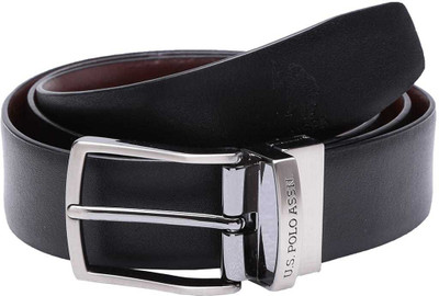 

U.S. Polo Assn Men Casual Black Genuine Leather Belt