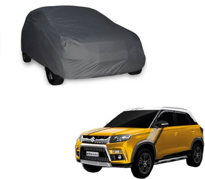 Furious3D Car Cover For Maruti Suzuki Vitara Brezza (Without Mirror Pockets)(Grey, For 2016, 2017 Models)