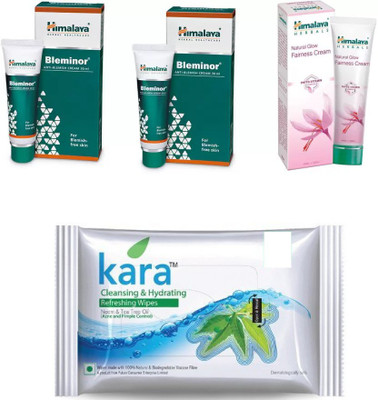 

Himalaya bleminor, natural glow fairness cream,wipes(Set of 4)