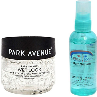 

Pink Root HAIR SERUM WITH PARK AVENUE WET LOOK GEL 200GM(Set of 2)