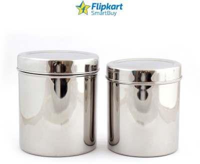 Flipkart SmartBuy Steel Spice Container  - 1500 ml, 2000 ml(Pack of 2, Silver)