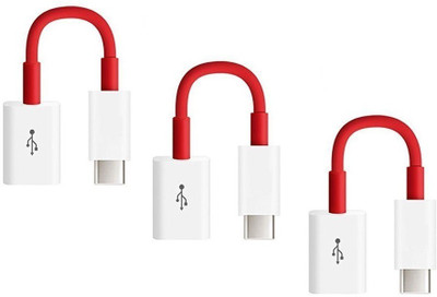 

ReTrack SET OF 3PC Universal Type C 3.1 To OTG Cable(Red)