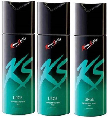 

KS KamaSutra Urge Deodorant Spray - For Men (30g/45ml )pack of 3 Deodorant Spray - For Men(135 ml, Pack of 3)
