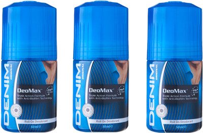 

Denim Original Deomax Deodorant Roll-on - For Men(50 ml, Pack of 3)
