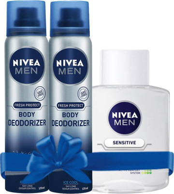 

Nivea Fresh Protect Ice Cool and Sensitive After Shave Lotion Deodorant Spray - For Men(240 ml, Pack of 2)