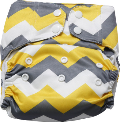 

Apple Blossoms PUL Fabric Grey & Yellow Stripes (OS-PS-SY) One Size-Pocket Style (Snap Closure) Diapers - New Born