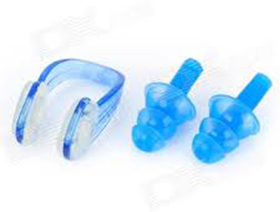 

BAANI INTERNATIONAL SWIMMING KIT SILICONE EAR PLUG SILICONE NOSE CLIP SWIMMING GOGGLE Ear Plug & Nose Clip(Blue)