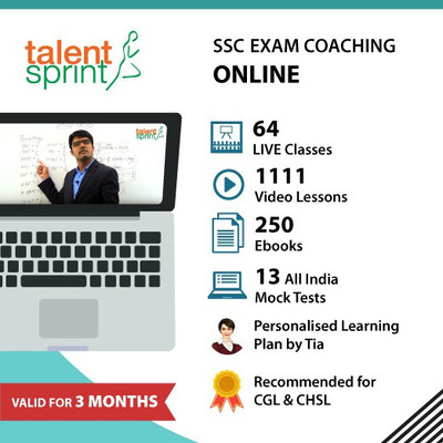 

TalentSprint CGL and CHSL Exams Coaching on Pendrive (Valid for 3 months) - 1111 Videos, 250 Ebooks, Daily Practice Tests, 13 All India Mock Tests and more(Pendrive)
