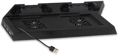 

Microware PS4 Slim and PS4 2in1 Multi-Function Charging Stand with Built-in Cooling Fans and USB HUB Gaming Accessory Kit(Black, For PS4)