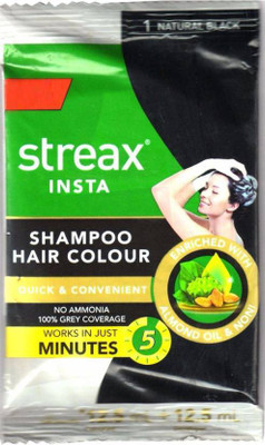 

Streax Insta Shampoo Hair Color(Natural Black 1)
