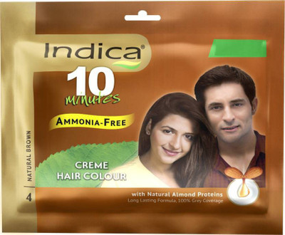 

Indica 10 Minutes Creme Hair Color(Natural Brown 4)