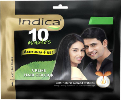 

Indica 10 Minutes Creme Hair Color(Natural Black 1)