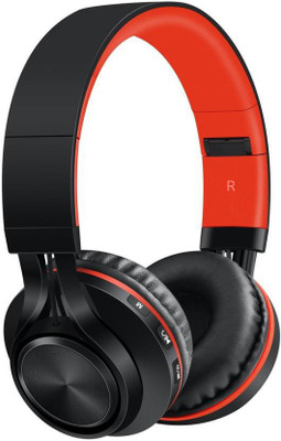 

Sound One BT-06 Wireless Bluetooth Headset with Mic(Red, Over the Ear)