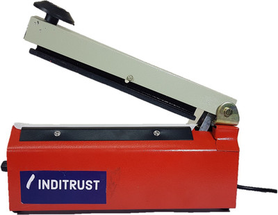 

Inditrust 8 inch manual hand sealing machine with replacement element grip adjustable timer and teflon Hand Held Heat Sealer(200 mm)