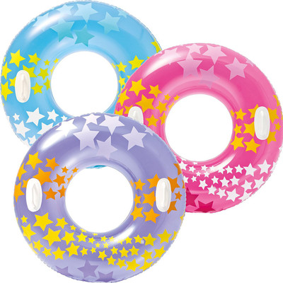 

GLS Inflatable 28 Inch Swimming Safety Tubes - Combo of 3 Inflatable Pool Accessory(Multicolor)