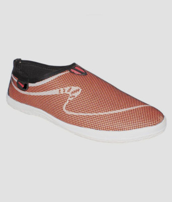 

U2Shoes Boys & Girls Slip on Sneakers(Orange, Orange-snake