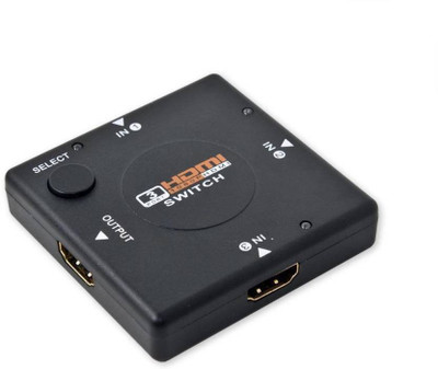 

Laptrust Mini HDMI Port 3 Port HDMI Splitter HDMI Switch Switcher for HDTV 1080P Vedio Lan Adapter(200 Mbps)