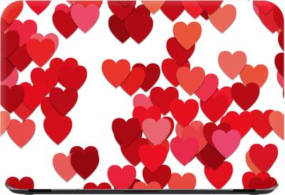 Flipkart SmartBuy red hearts symbols Premium LG Vinyl (matte) Laptop Decal 15.6