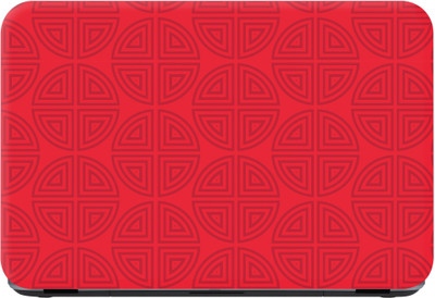 Flipkart SmartBuy red circles design pattern Premium LG Vinyl (matte) Laptop Decal 15.6