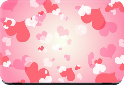 

Flipkart SmartBuy pink hearts pattern Premium LG Vinyl (matte) Laptop Decal 15.6