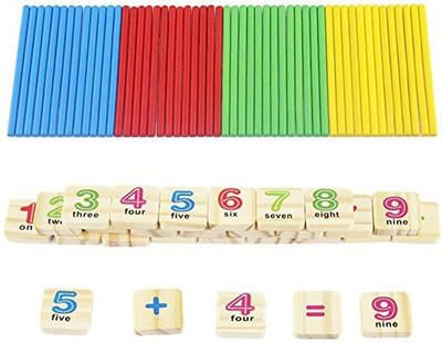 

Easydeal Kids Wooden Numbers Mathematics Early Count Learning Educational Toy(Multicolor)