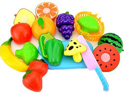 

Generic Kids Pretend Cutting Set Child Gift Role Play Kitchen Fruit Vegetable Food Toy(Send Randomly) (12Pcs)(Multicolor)
