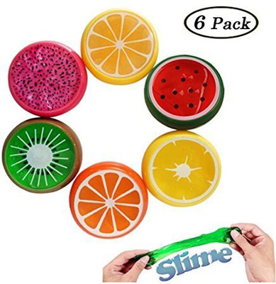 

Generic Baring 6Pcs Crystal Fruit Clay Rubber Mud Intelligent Hand Gum Plasticine Slime Kid Toys(Multicolor)