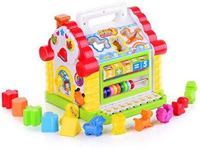 

Generic Toyk Kids Toys Musical Colorful Baby Fun House, Many Kinds Of Music, - Girls Boys Toddlers And Baby Toys-,Electronic Geometric B(Multicolor)