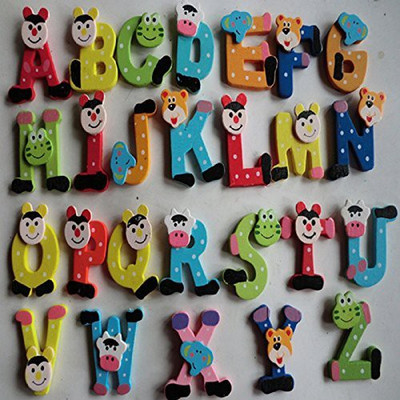 

Generic 26Pcs Wooden Cartoon Alphabet A-Z Magnets Child Educational Toy ,Yamally_9R(Multicolor)