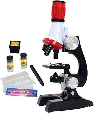 

Little World Science Kits For Kids Beginner Microscope With Led 100X 400X And 1200X(Multicolor)