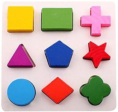

Generic Wooden Puzzle Jigsaw Toys Wooden Geometry Building Blocks Puzzle Early Learning Educational Toy For Kids (A)(Multicolor)