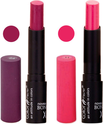 

Color Fever Purple Creamy Matte Offer Lipstick Set-04-11(Purple, Pink, 7 g)