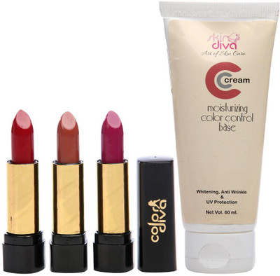 

Color Diva Lipsticks With CC Cream(Pack of 4)