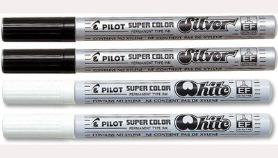 

Pilot Extra Fine Permanent Marker (White/Silver/Gold - Pack Of-4)(Set of 4, Multicolor)