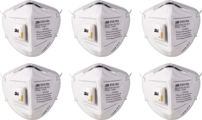 

Vezual 3M 9504INV 3M 9504INV (Pack of 6) P2 CLASS WITH 94% FILTERING EFFICIENCY / POLLUTION / DUST / DISPOSABLE with Valve Mask and Respirator