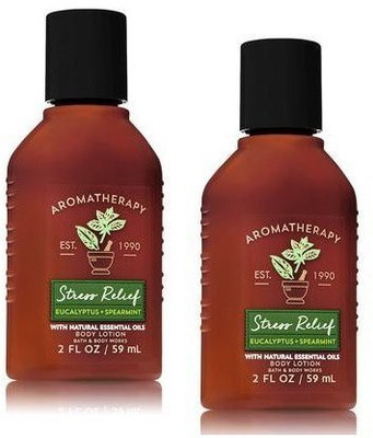 

Aromatherapy Bath And Body Works Stress Relief Eucalyptus & Spearmint Travel Size Set Body Lotion(59.15 ml)
