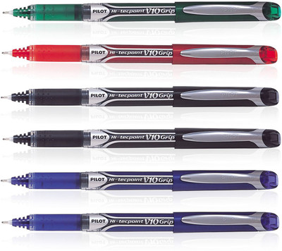 

Pilot Hi-Tecpoint V10 Grip Roller Ball Pen(Pack of 6)