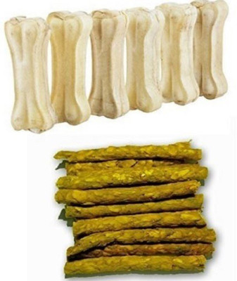 

Skora (3-inch x 6 Pcs) + 120 Gms Chicken Stick Chicken Dog Chew(650 g, Pack of 6)