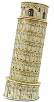 

Zeus 3D Puzzle Leaning Tower of Pisa Italy Toys Game DIY Kit Mini Architectural Gone are the times of 2D Puzzles its 3D(1 Pieces)