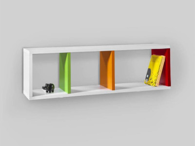 OnlinePurchas Book rack Wooden Wall Shelf(Number of Shelves - 3, Multicolor)