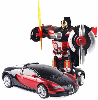 

AM Enterprises One-key Transforming Bugatti Car into Robot(Multicolor)