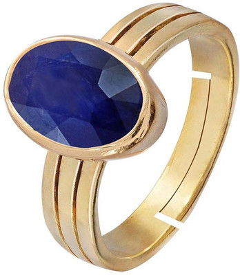 

RS JEWELLERS Metal Sapphire Gold-plated Plated Ring, Blue