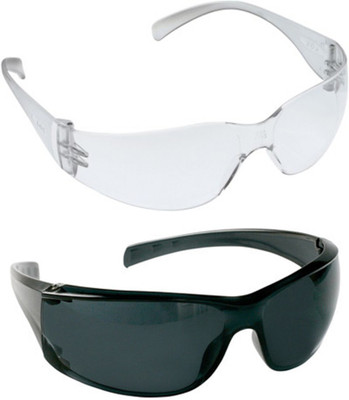 

Vezual 3M 11850 VIRTUA IN (1 Pcs) Clear Safety Goggles & Black Hard Coated / UV Protected Lens For Power Tool, Laboratory, Wood-working Safety Goggle(Free-size)